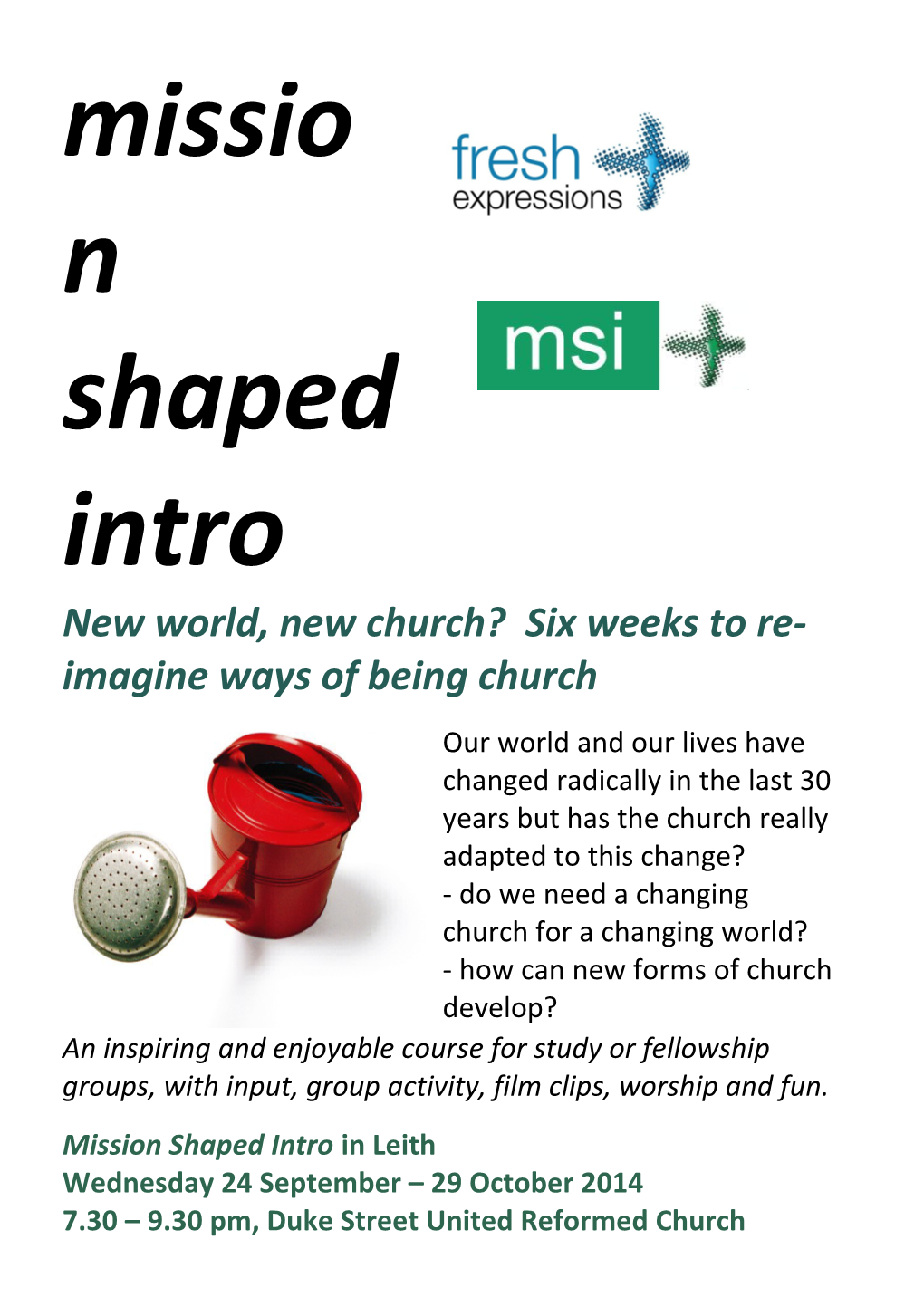 Mission Shaped Introduction