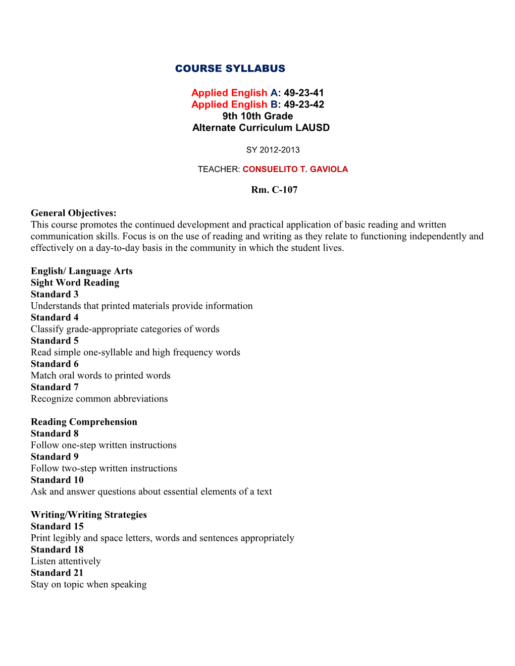 Applied English A: 49-23-41