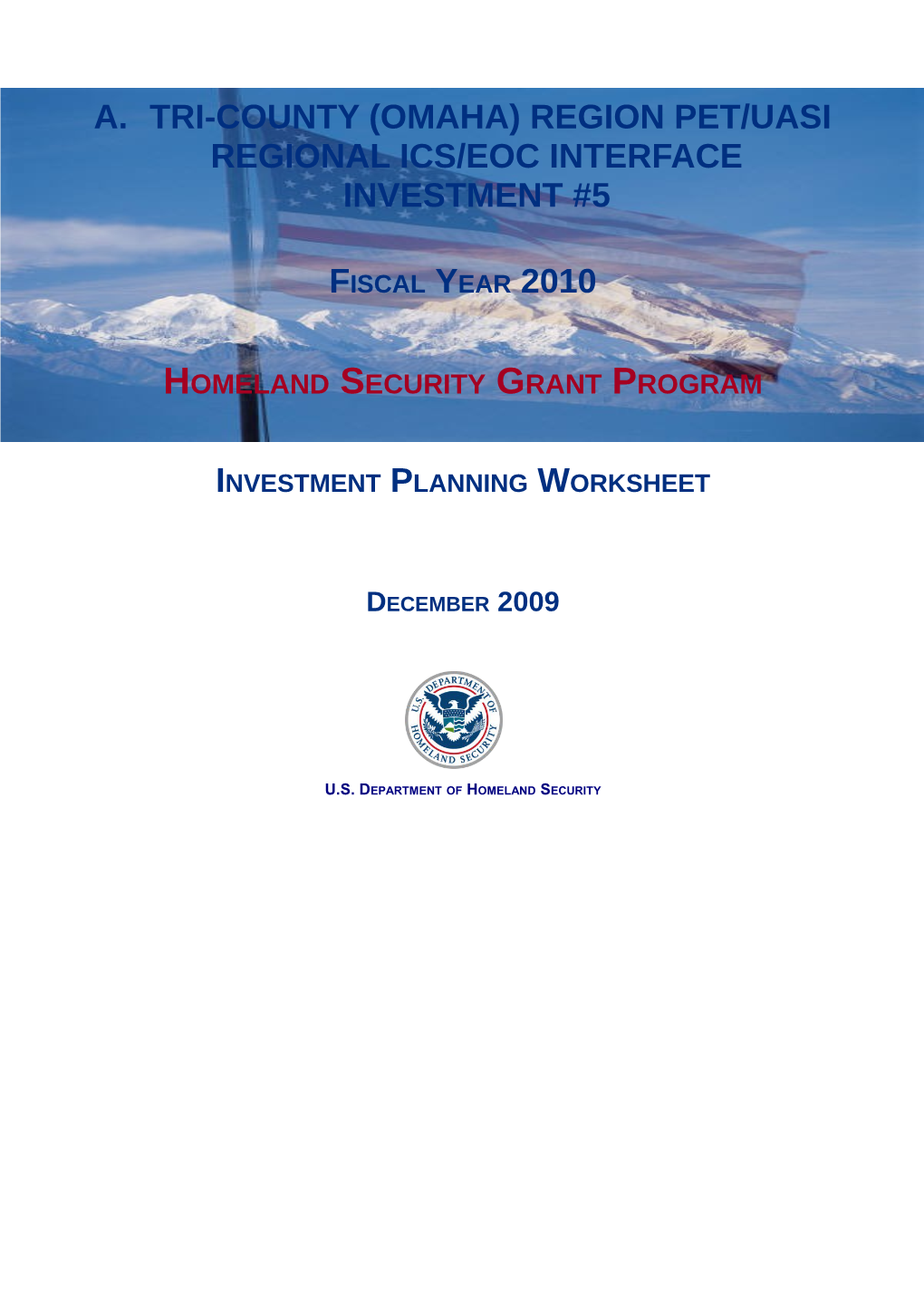 Investment Planning Worksheet