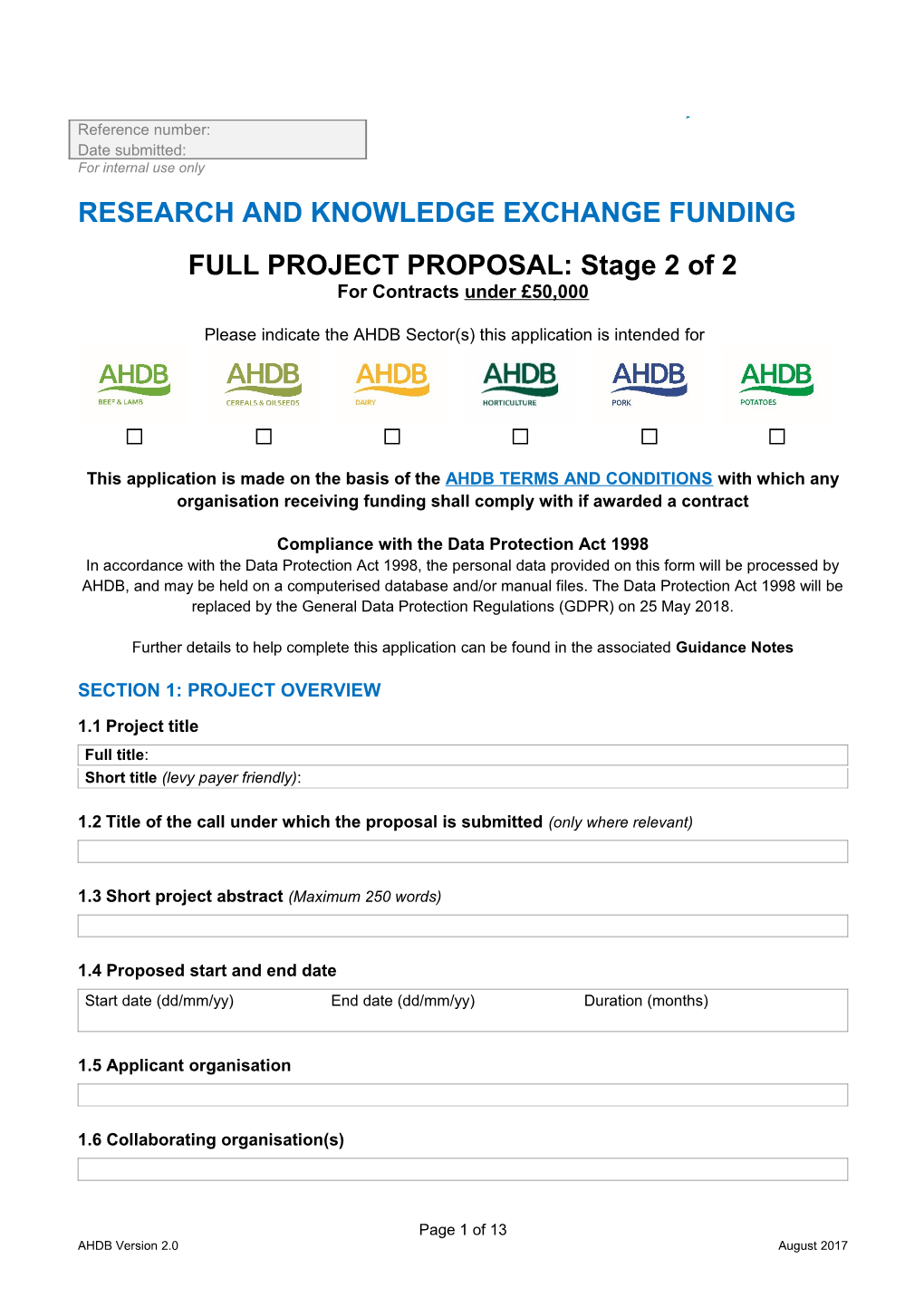 Research and Knowledge Exchange Funding