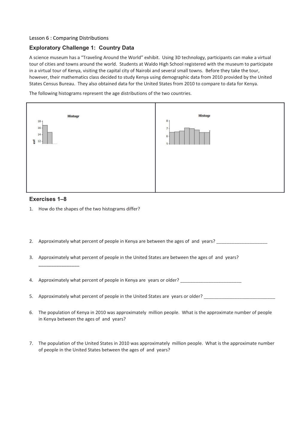 Exploratory Challenge 1: Country Data