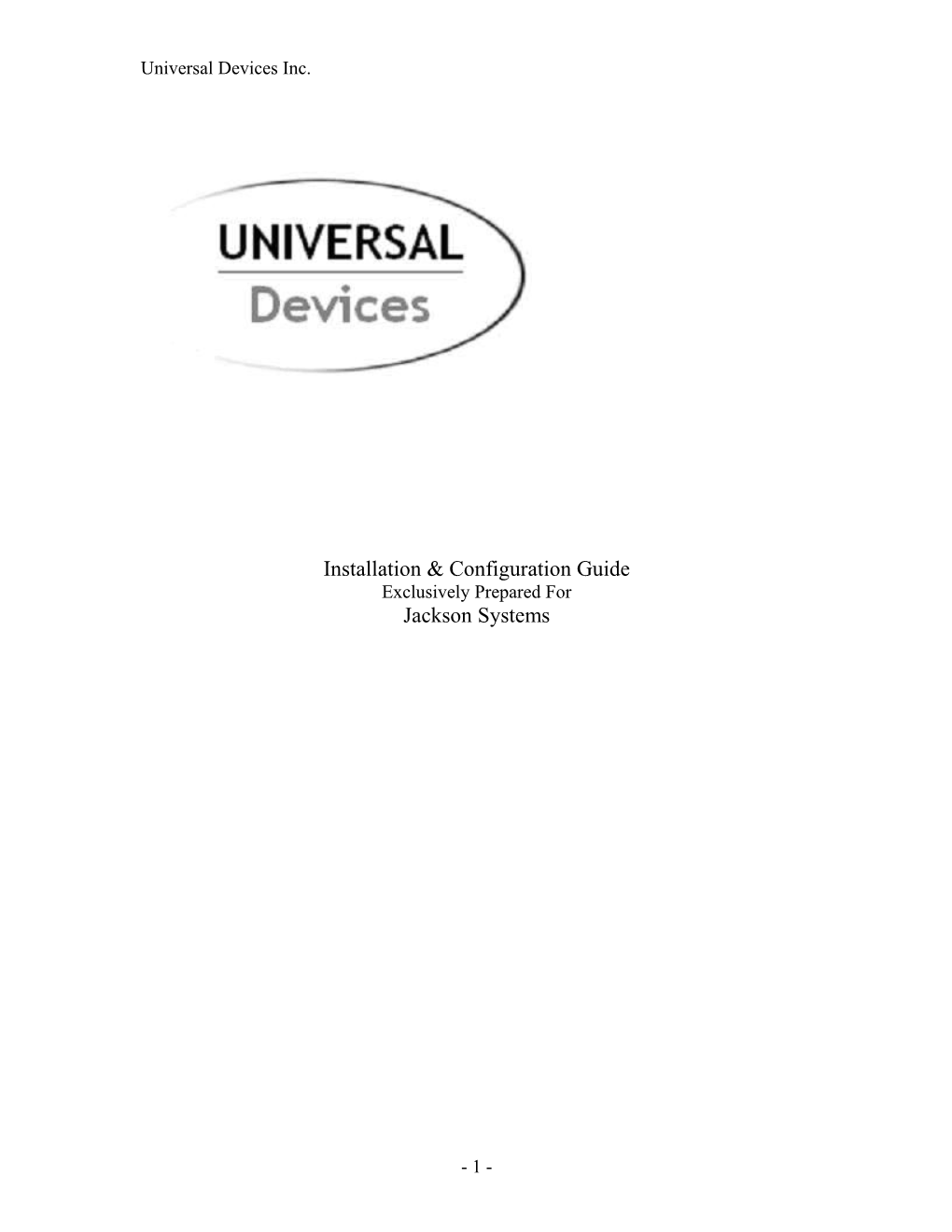 Universal Devices Inc