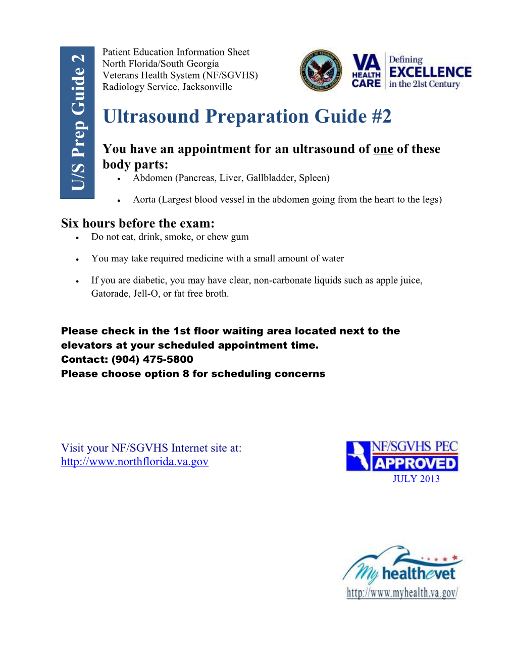 Ultrasound Preparation Guide #2