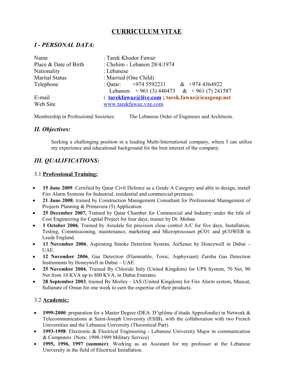 Curriculum Vitae s403