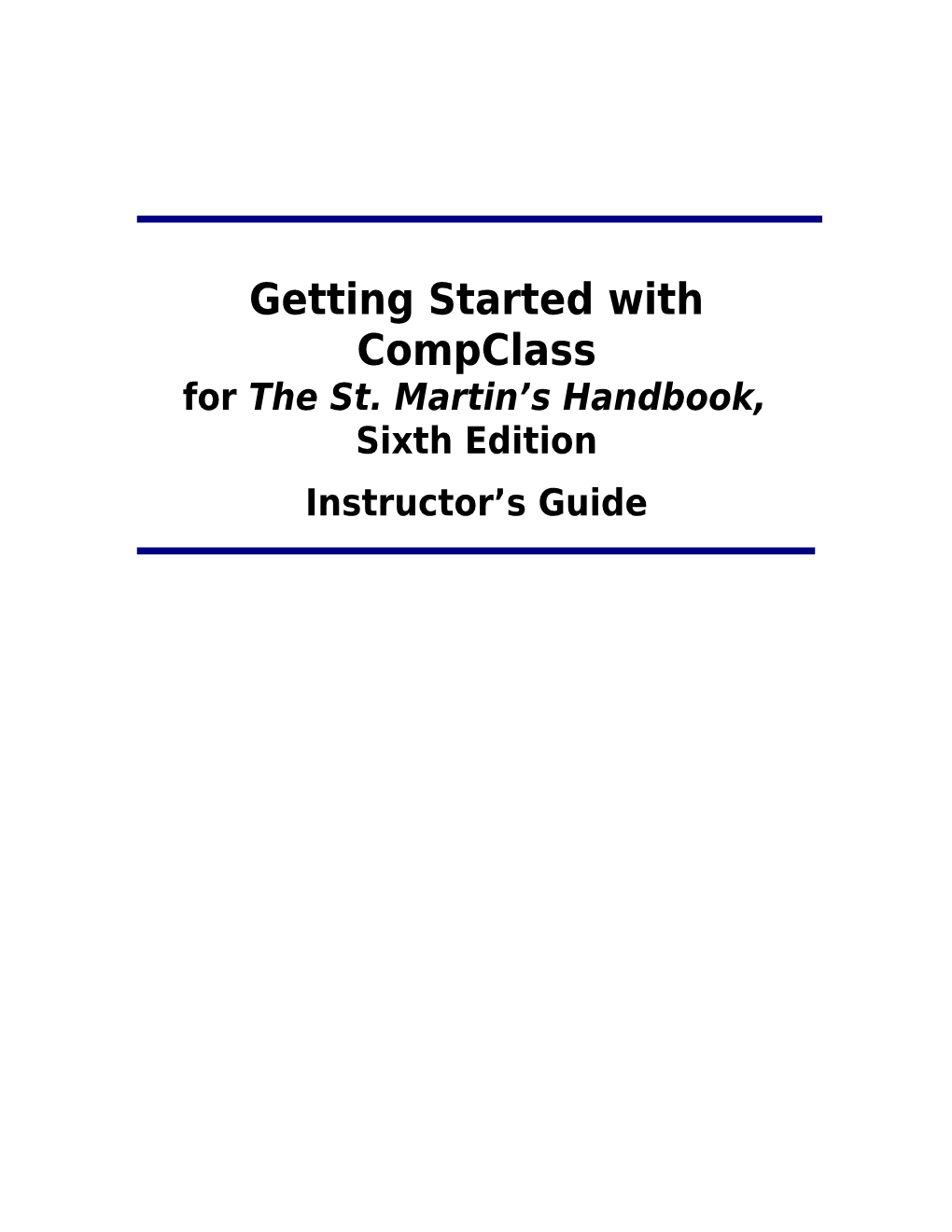 Instructor S Guide