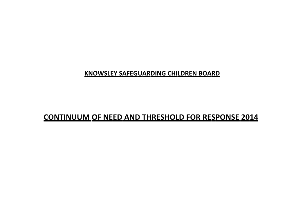 Knowsley Safeguarding Children Board