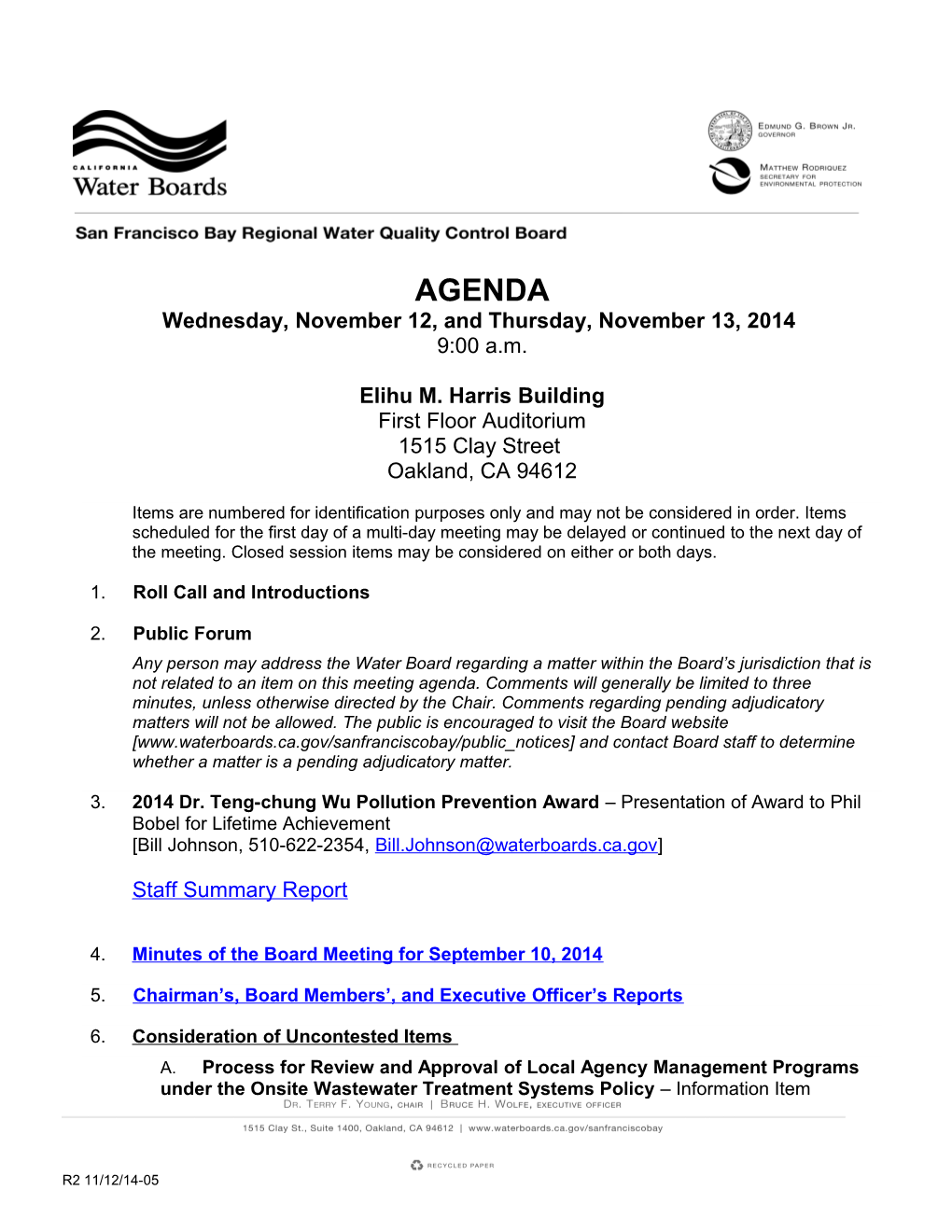 Water Board Meeting Agenda Page 4