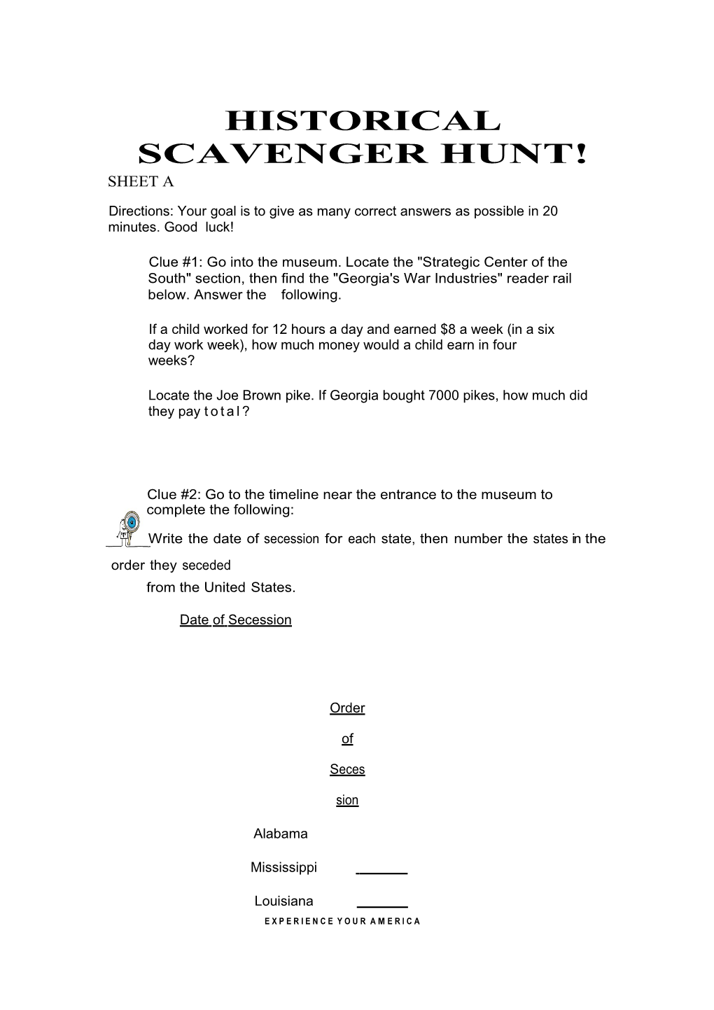 Historical Scavenger Hunt!