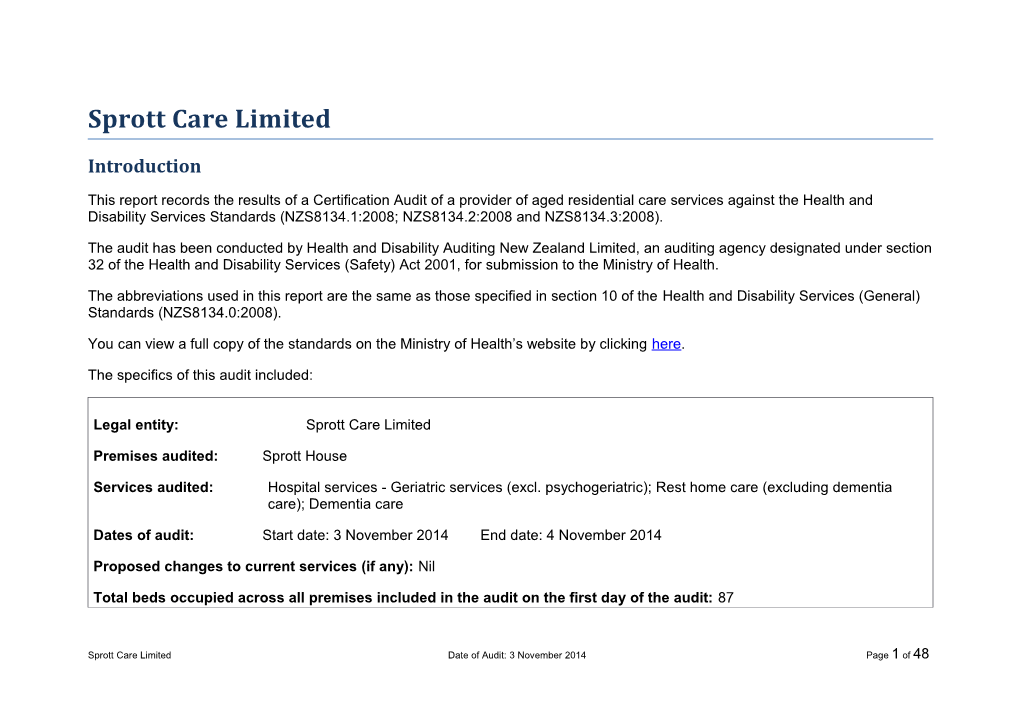 Sprott Care Limited