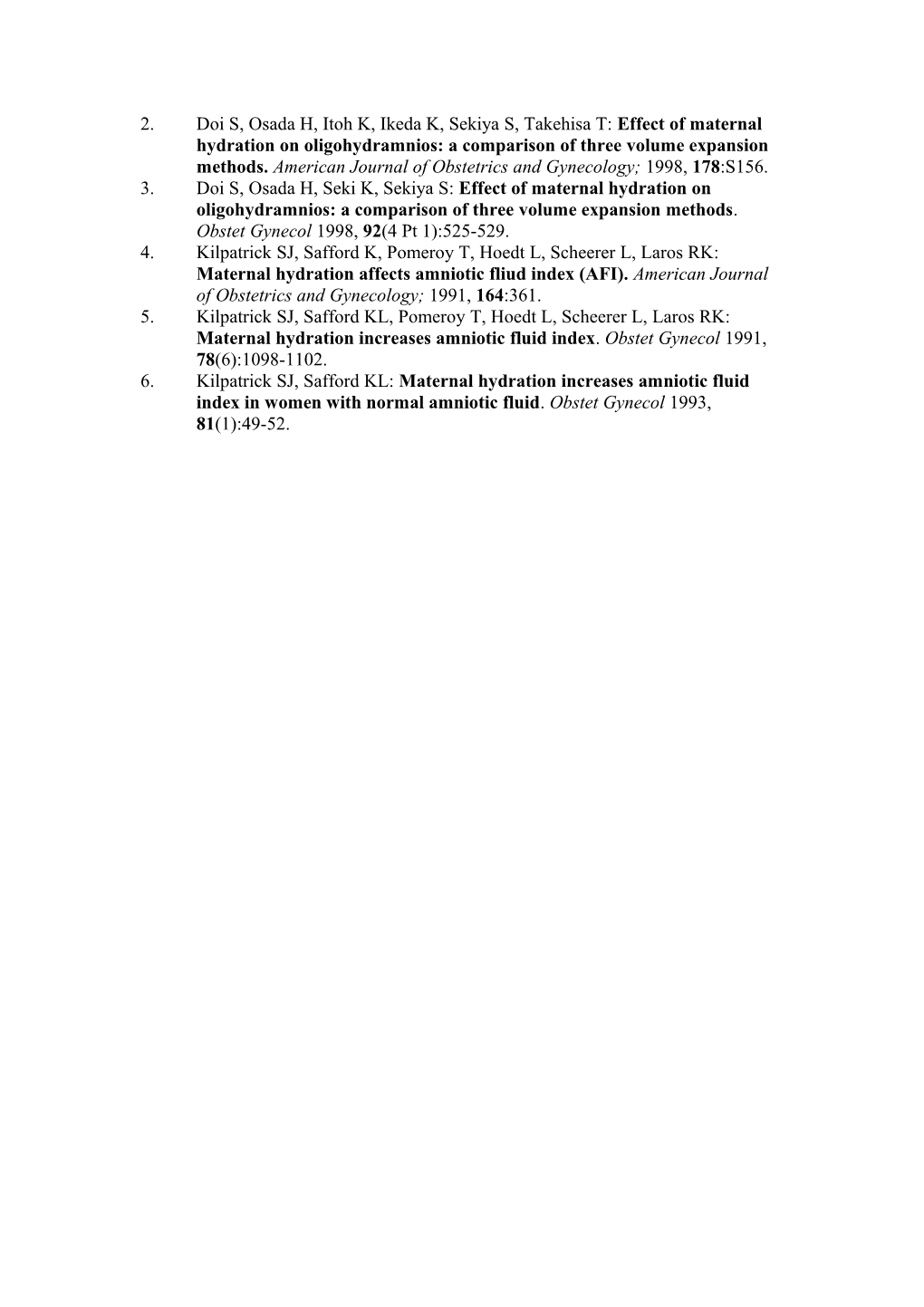 Web Table 16. Component Studies in Hofmeyr and Gulmezoglu 2002 Meta-Analysis 1 : Impact