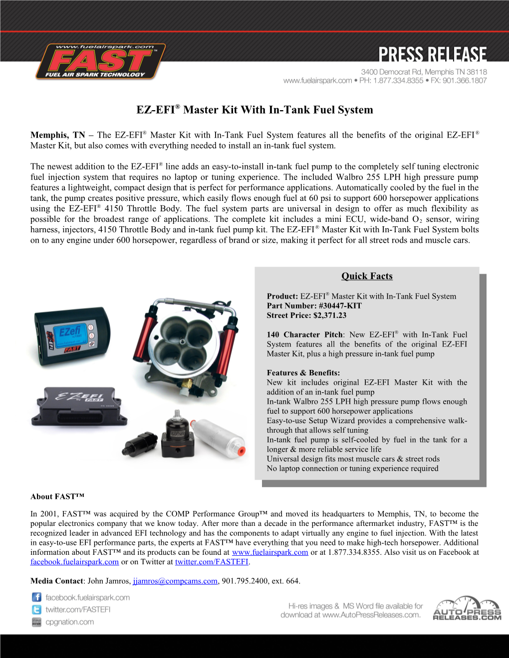 EZ-EFI Master Kit with In-Tank Fuel System