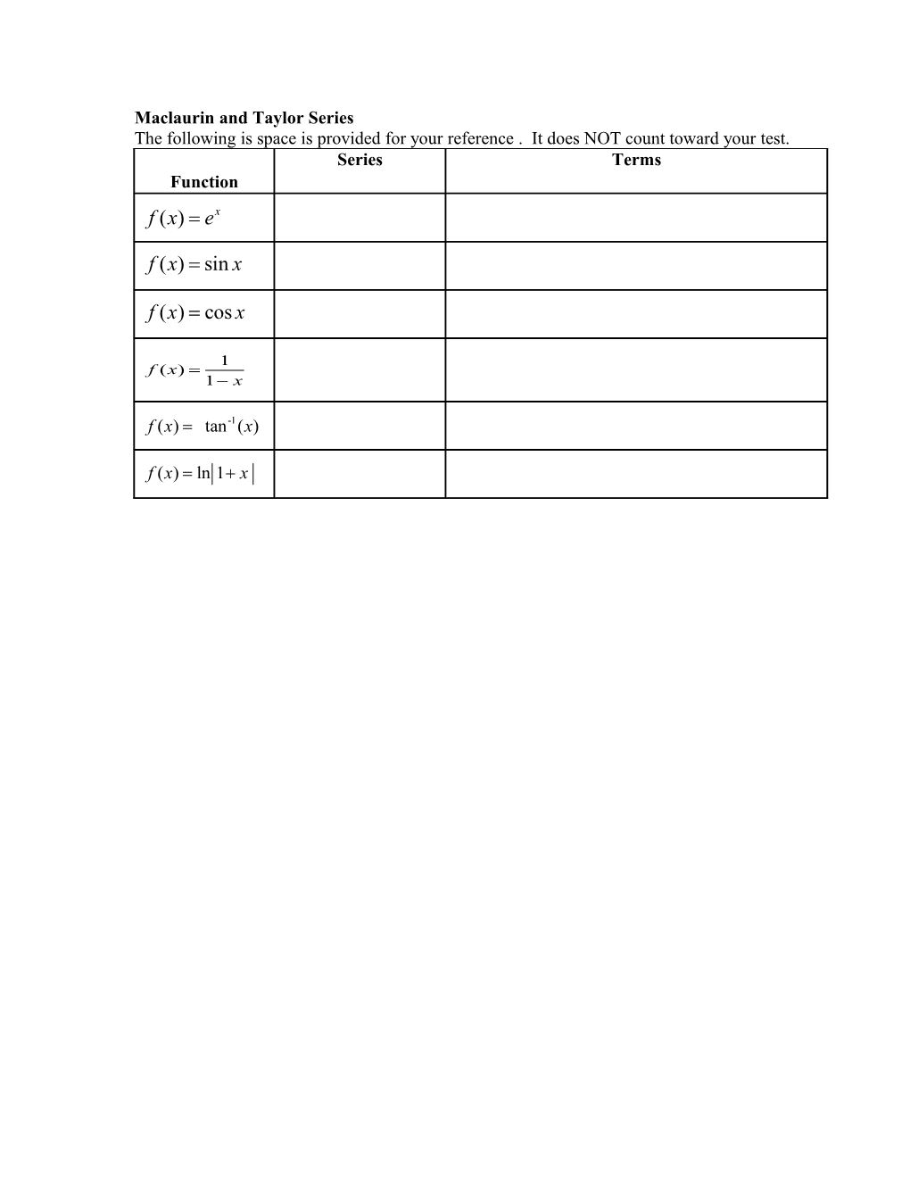 BC Calculus 2008 Test