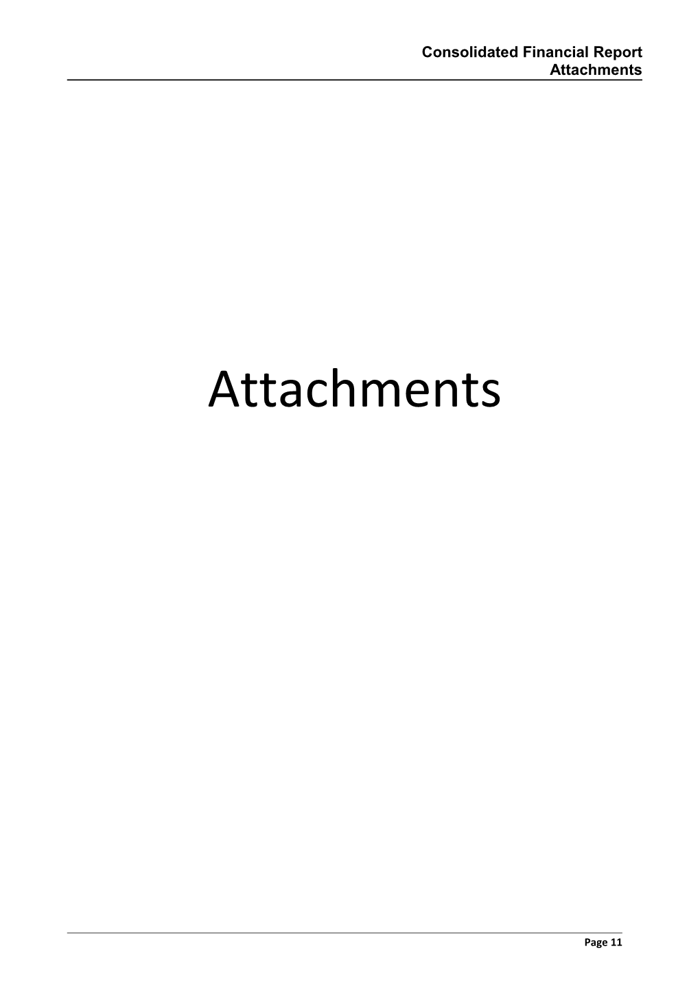 Attachments to March 2013 Consolidated Financial Report