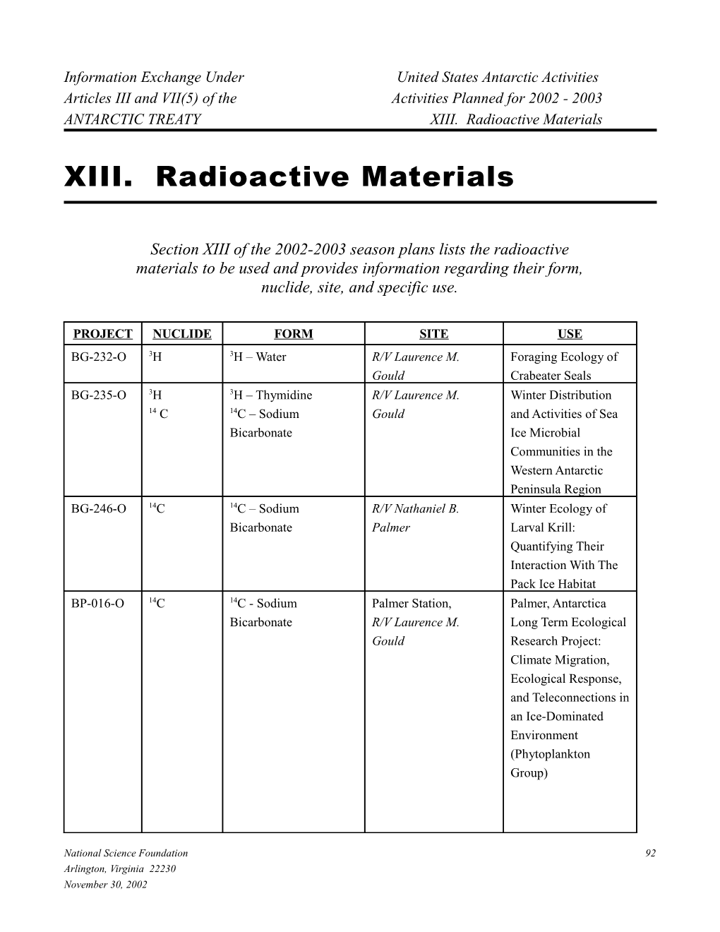 Information Exchange Under United States Antarctic Activities s3