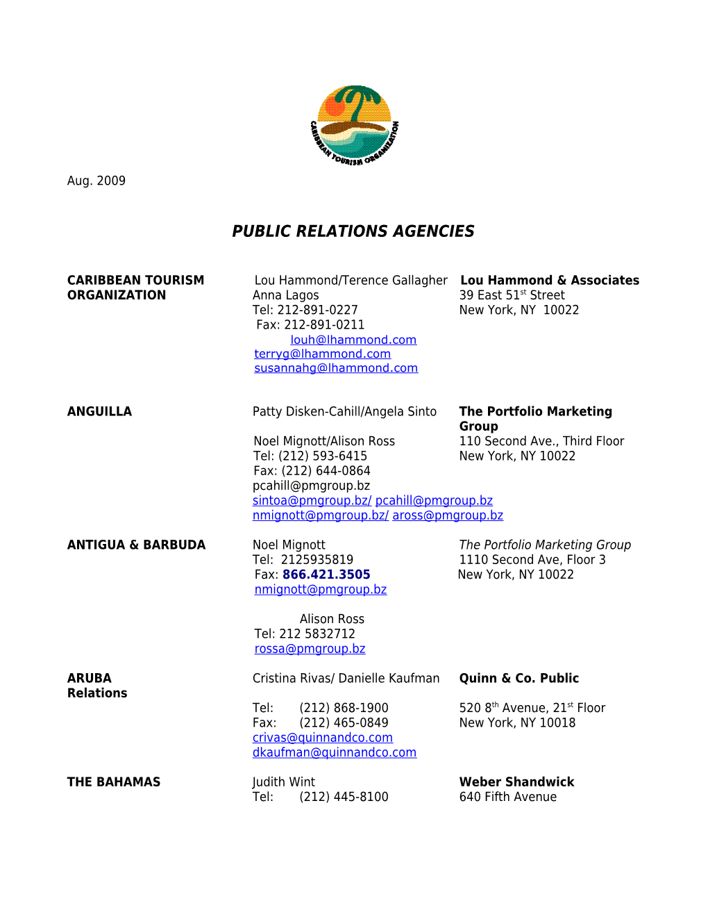 Public Relations Agencies