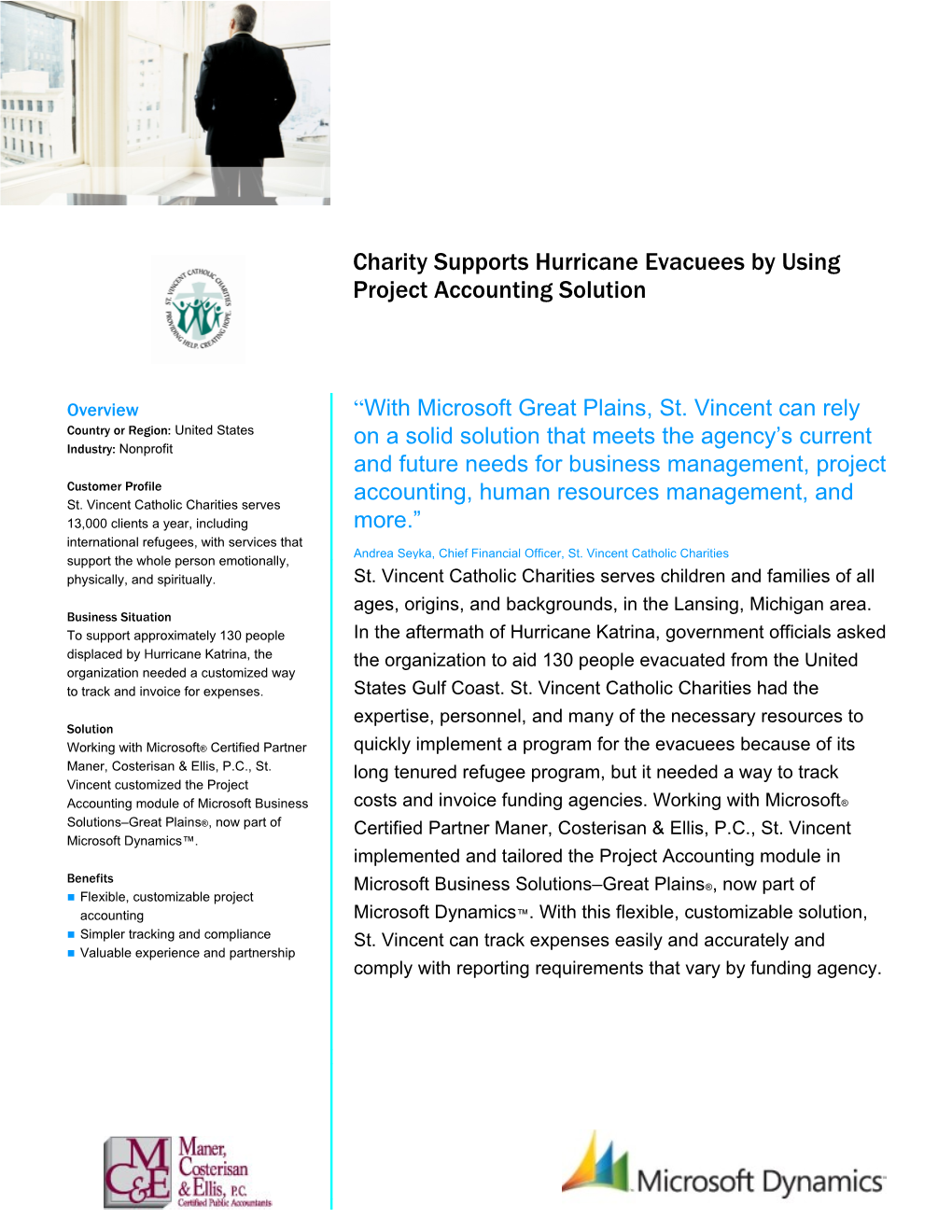 Charity Supports Hurricane Evacuees by Using Project Accounting Solution