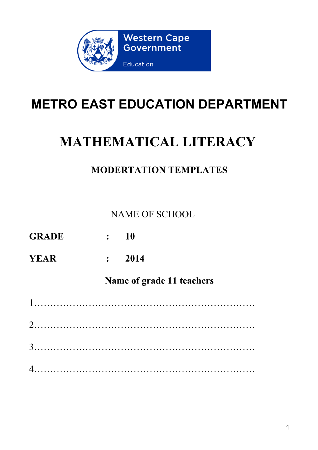 Metro East Education Department