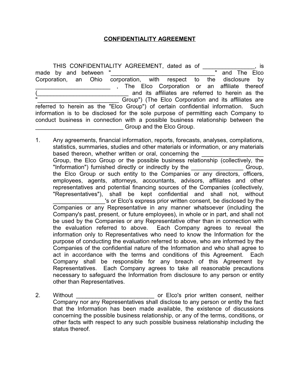 Confidentiality Agreement s14