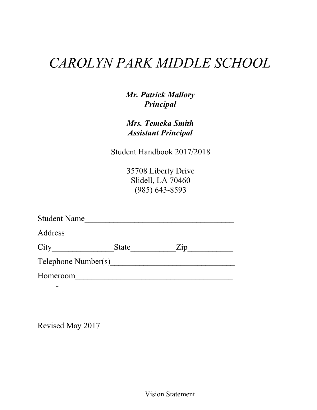 Carolyn Park Middle School