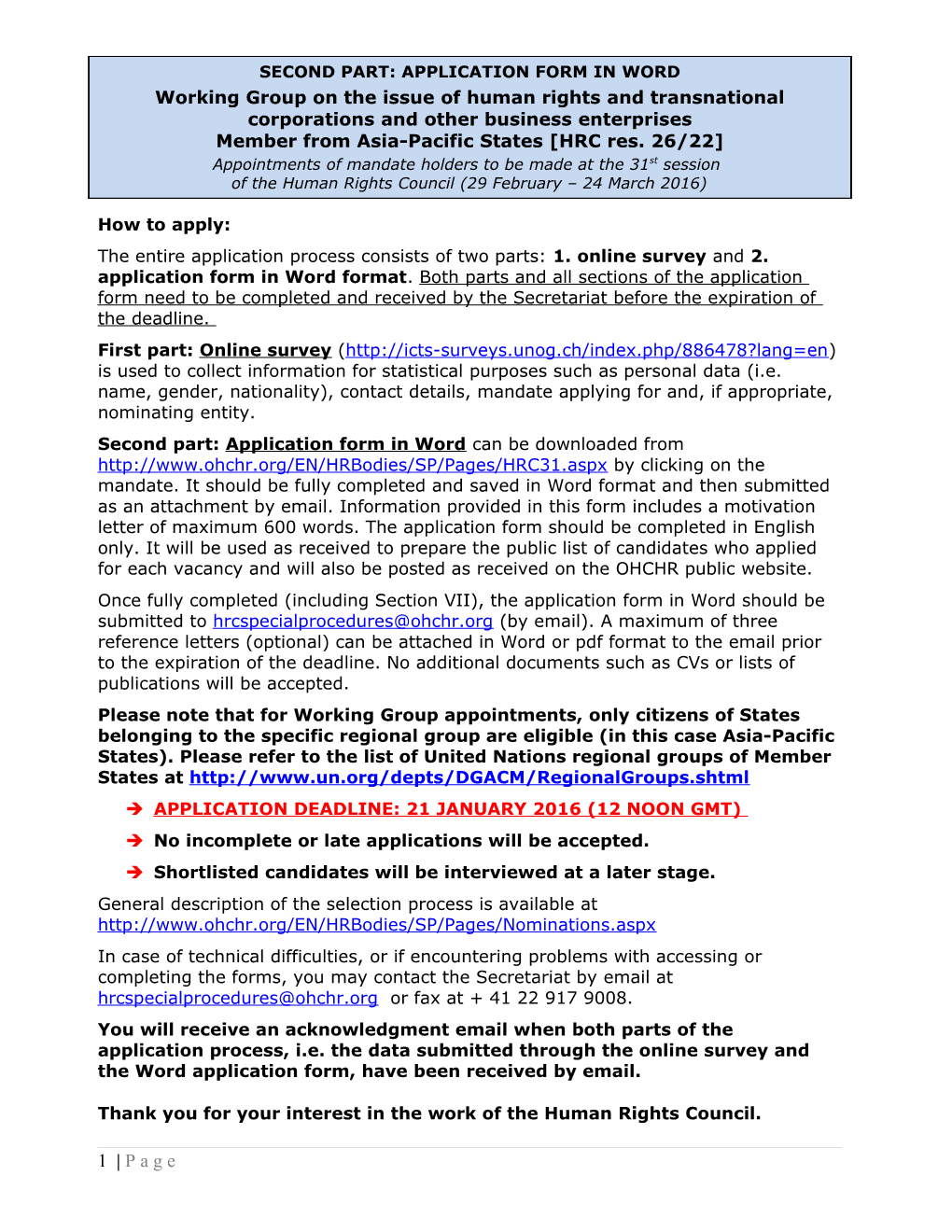 Human Rights Council Secretariat (Standardized Form) s8