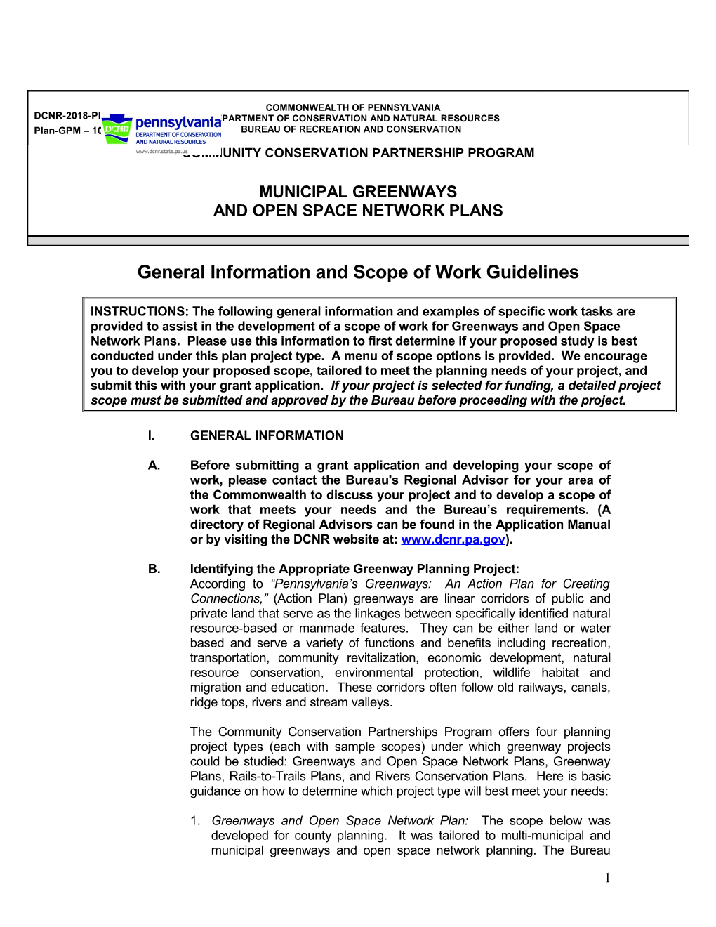General Information and Scope of Work Guidelines s1