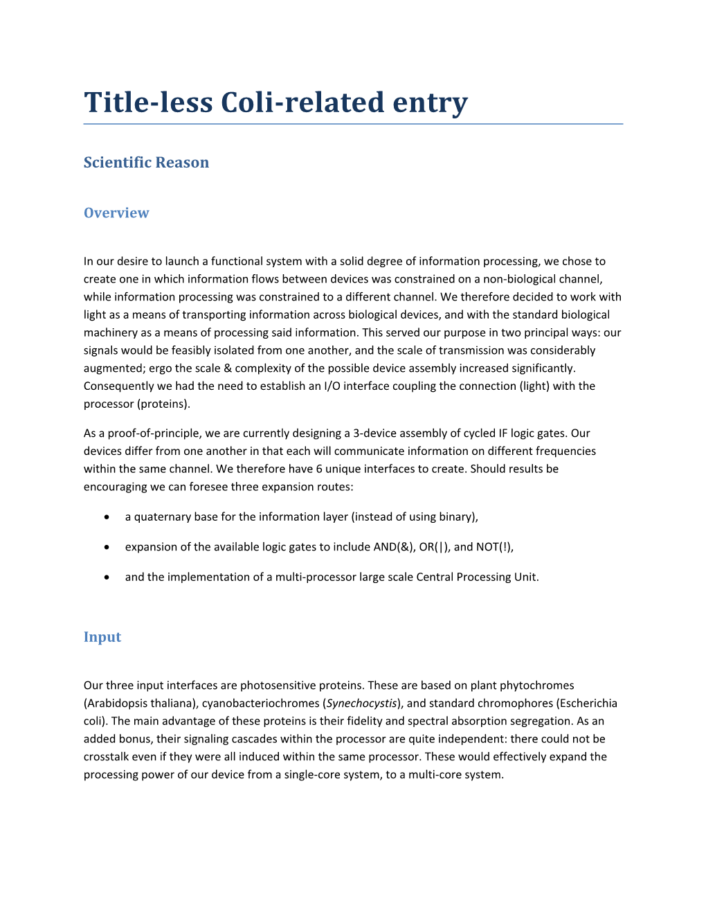 Title-Less Coli-Related Entry