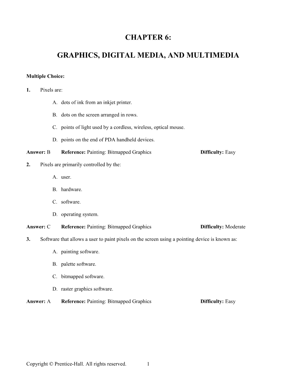 Chapter 6: Graphics, Digital Media, and Multimedia