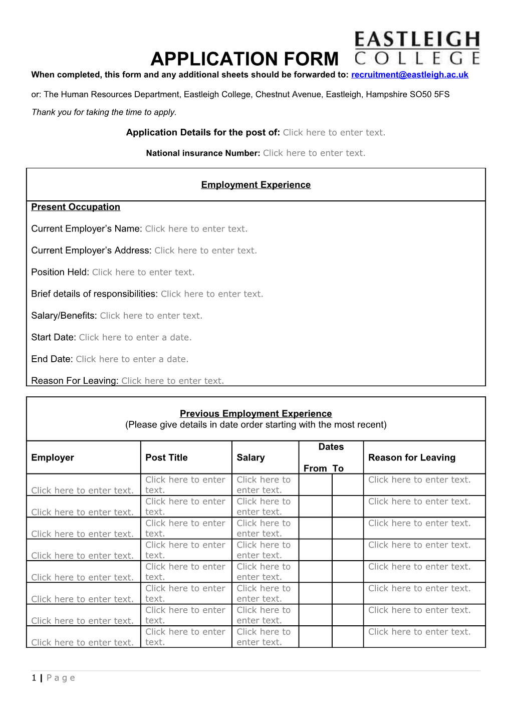 When Completed, This Form and Any Additional Sheets Should Be Forwarded To