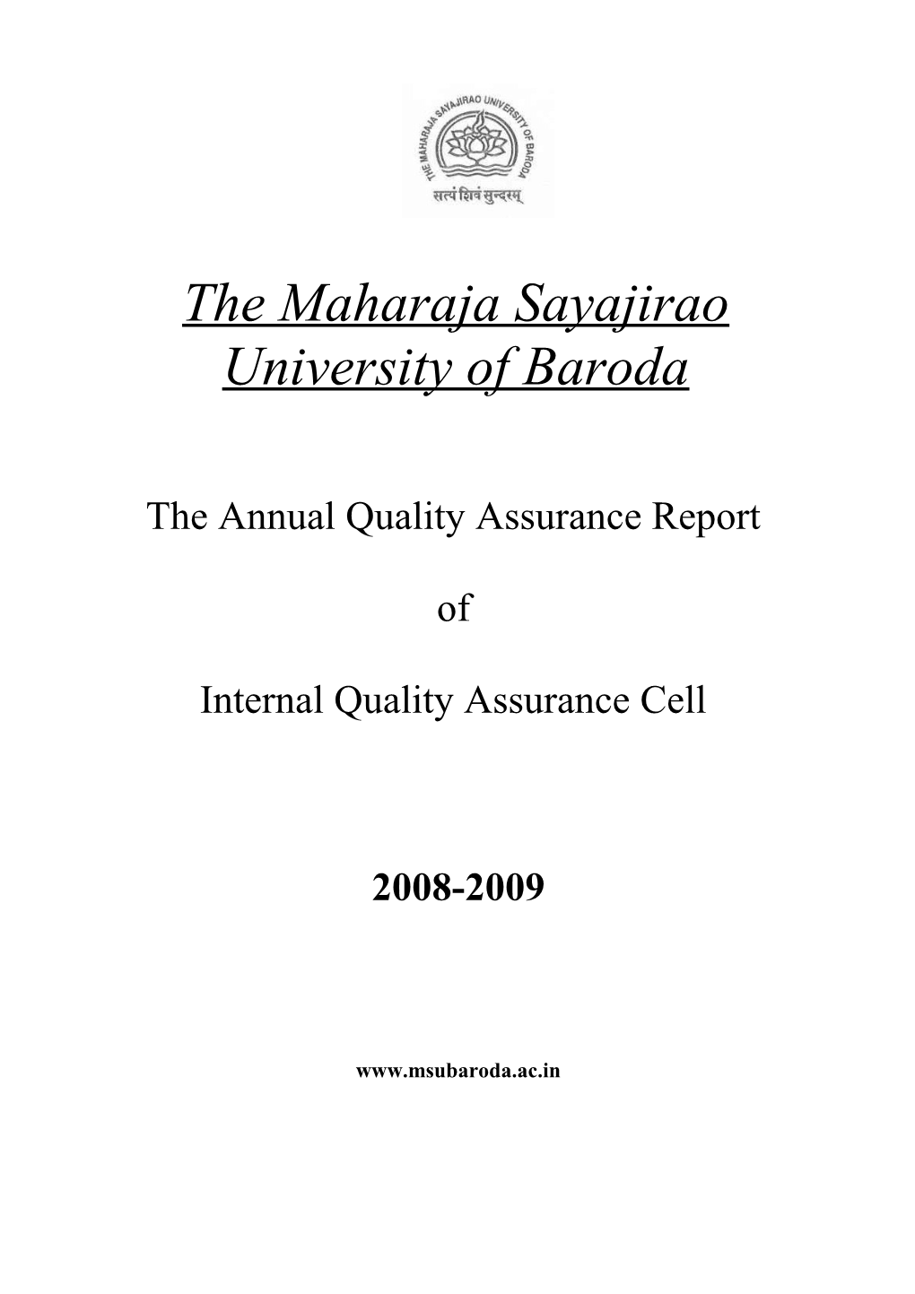 The Annual Quality Assurance Report (IQAR) Of Internal Quality Assurance Cell (IQAC)