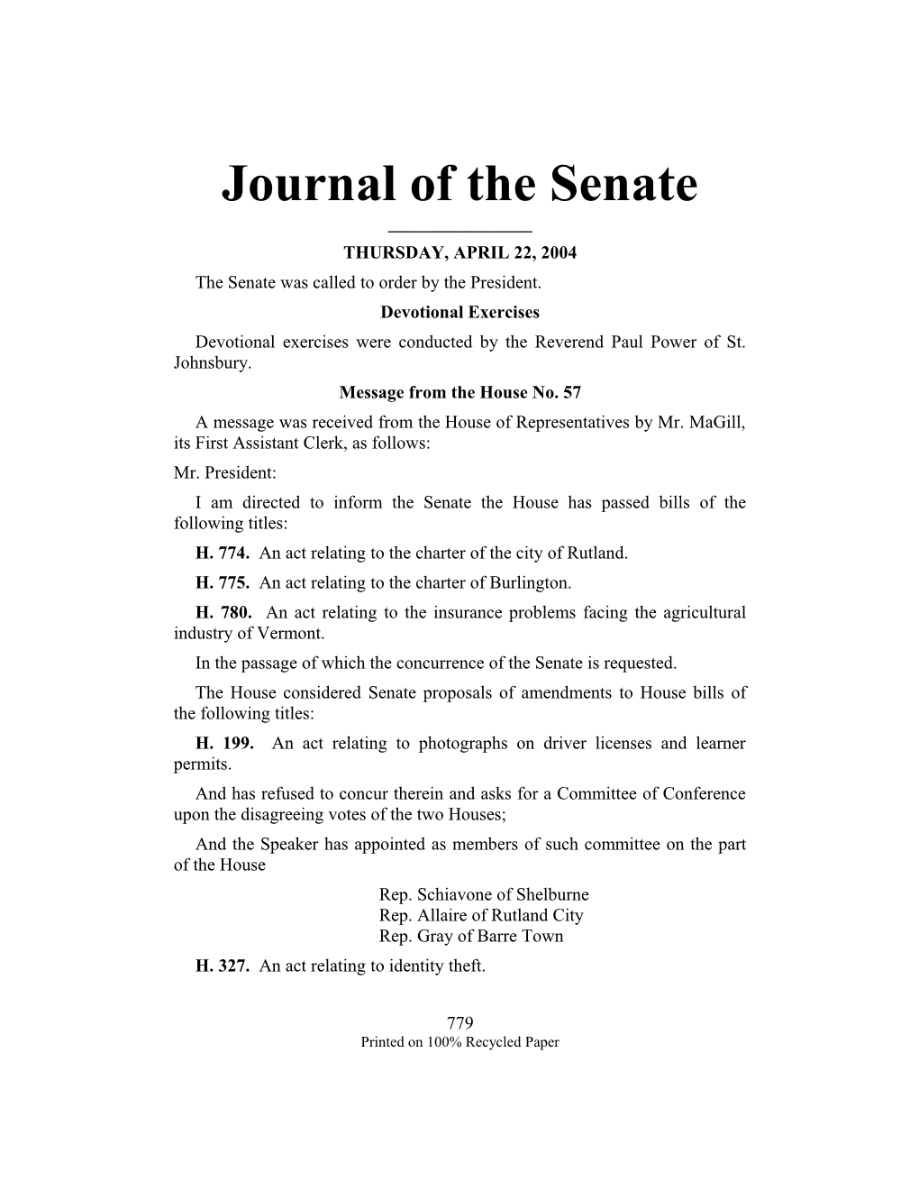 The Senate Was Called to Order by the President s3