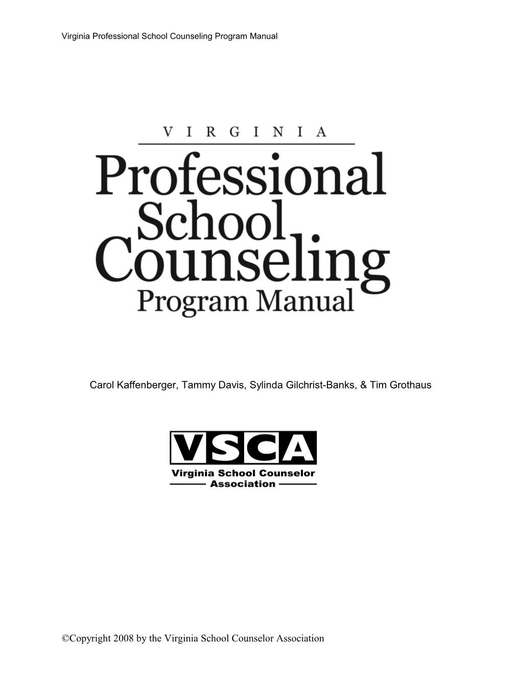 Virginia Model For School Counseling Programs