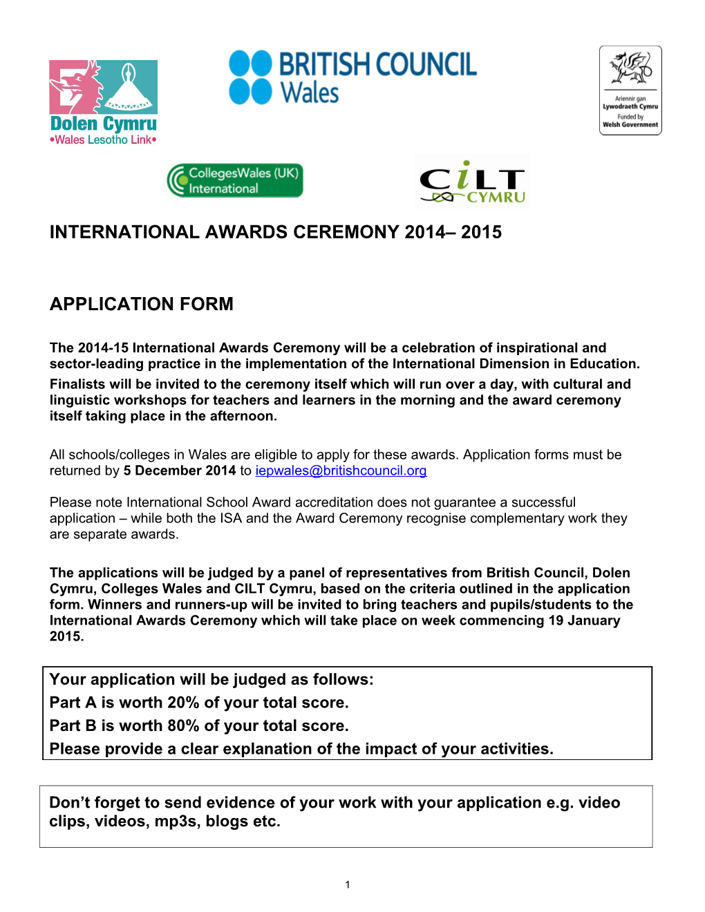 International Awards Ceremony 2014 2015