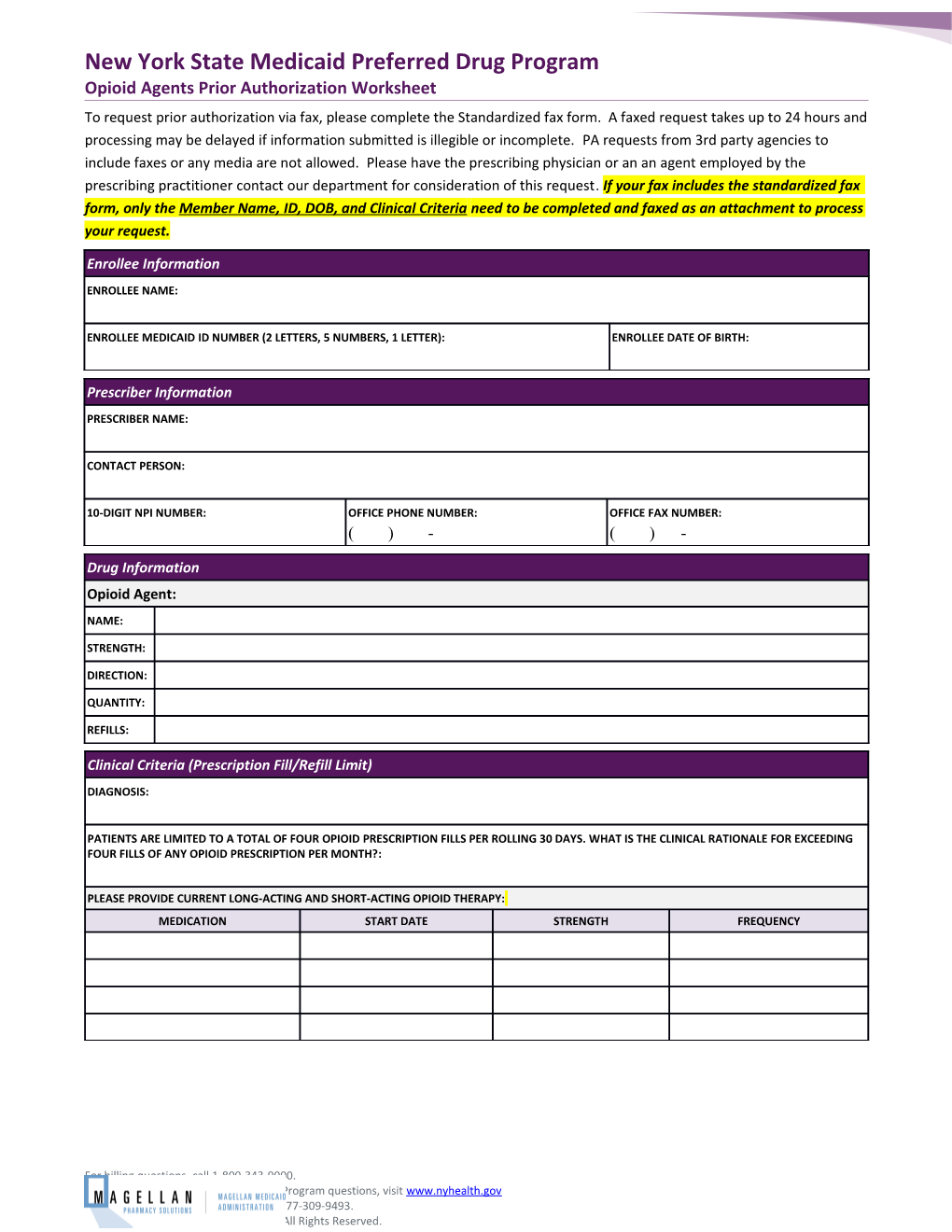 Documentation Mgmt. Form Template