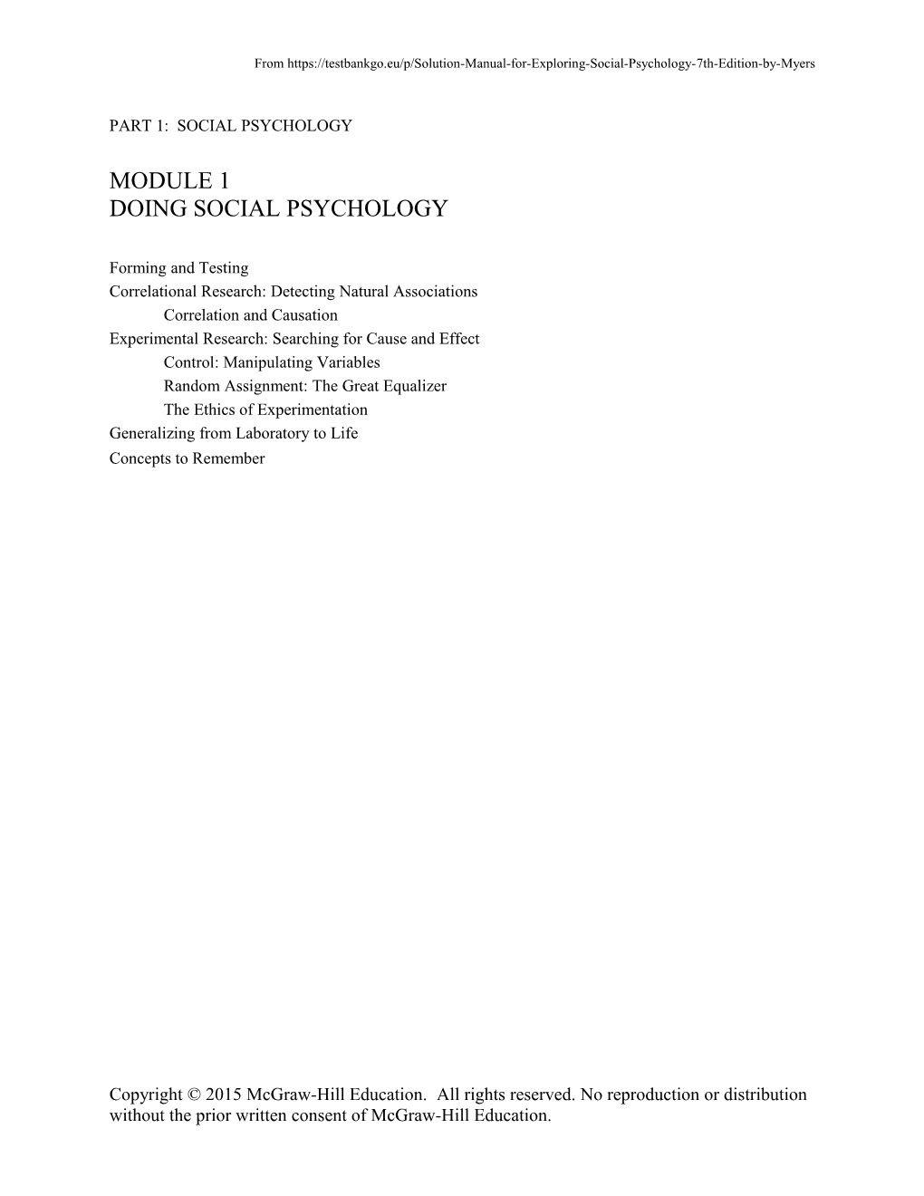 Chapter 1: Introducing Social Psychology