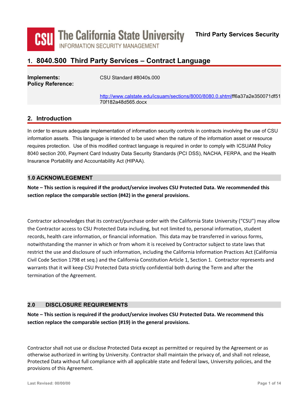8040.S000 Third Party Contract Language