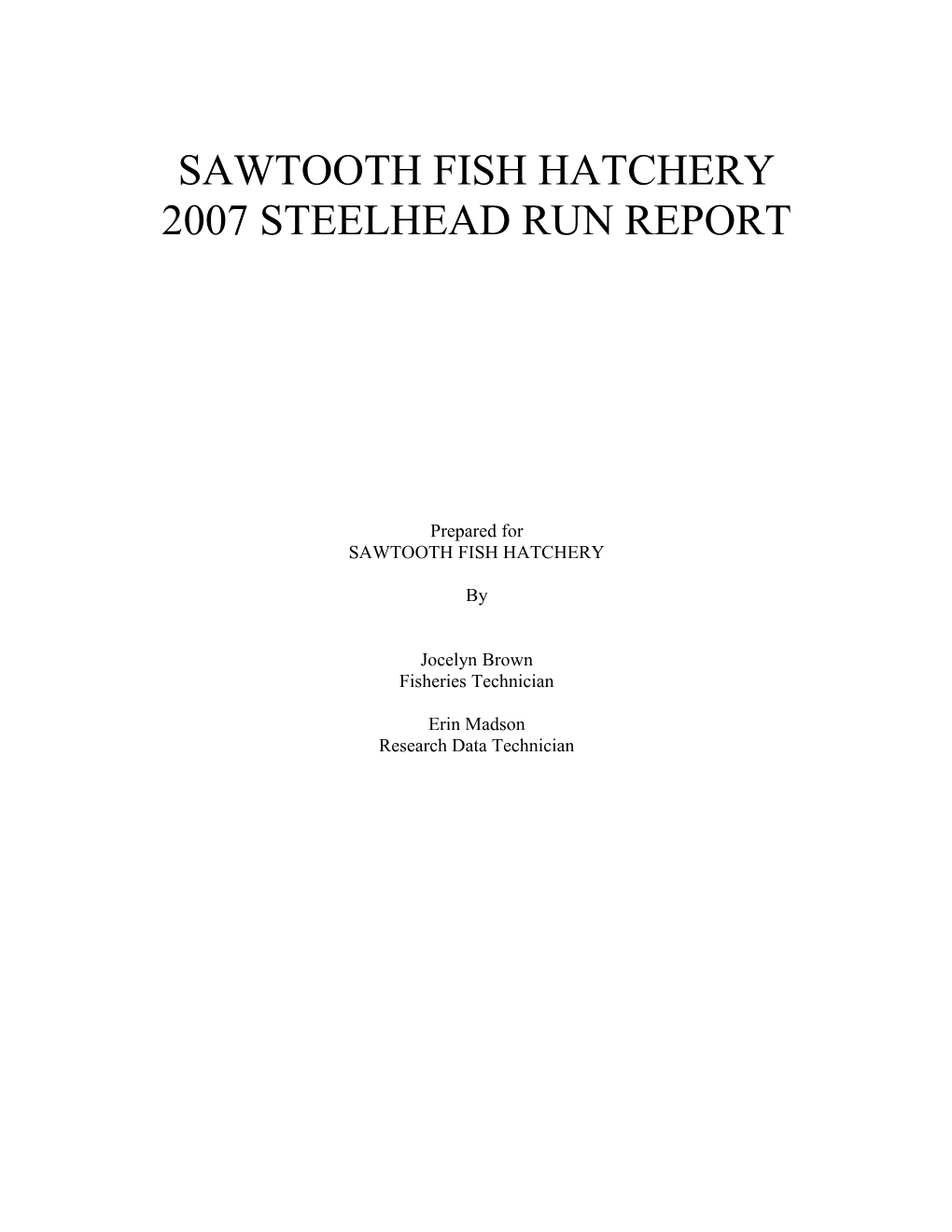 Sawtooth Fish Hatchery