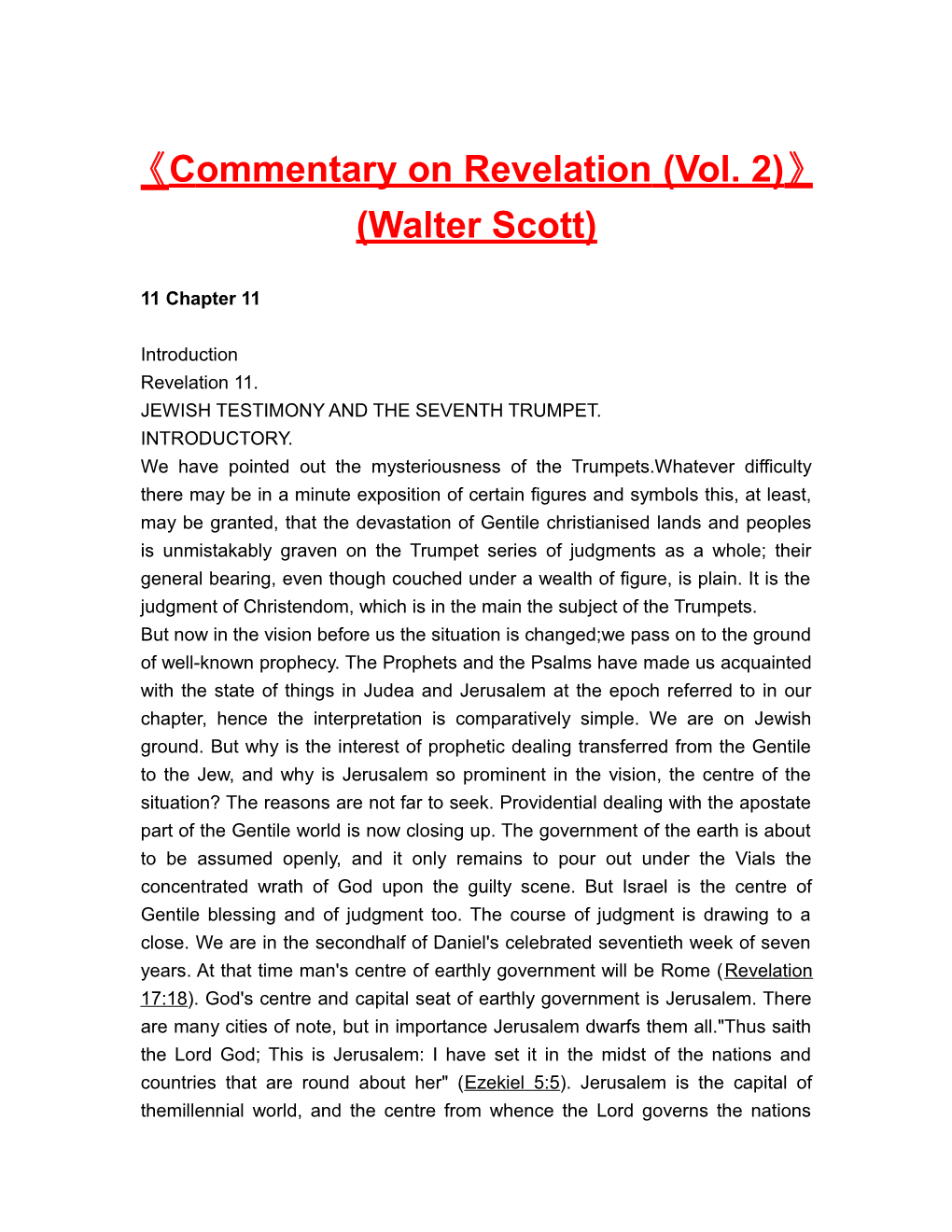 Commentary on Revelation (Vol. 2) (Walter Scott)