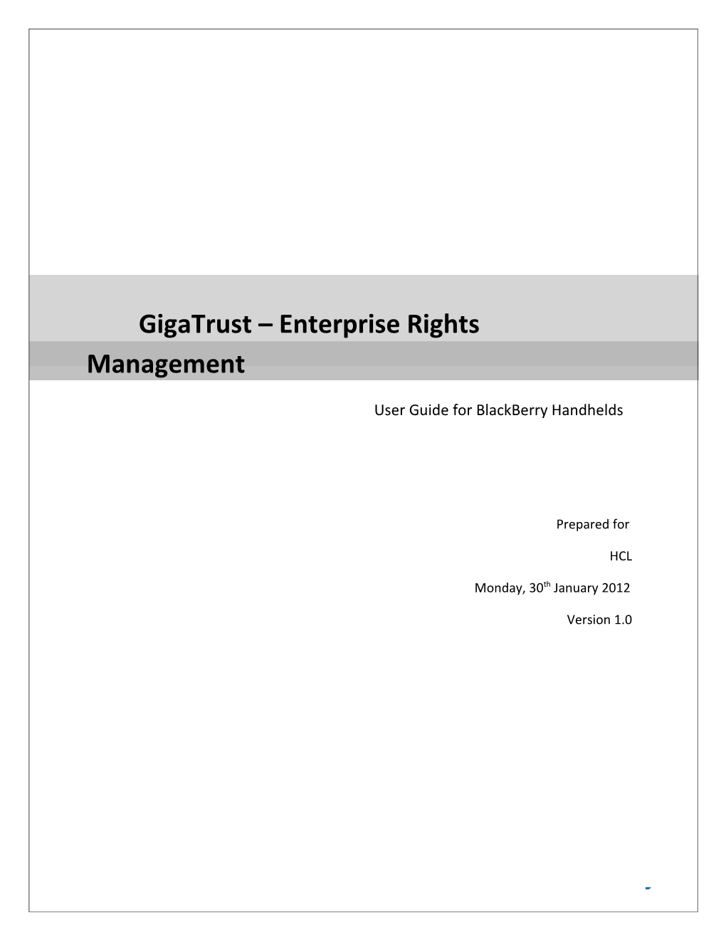 Gigatrust Enterprise Rights Management