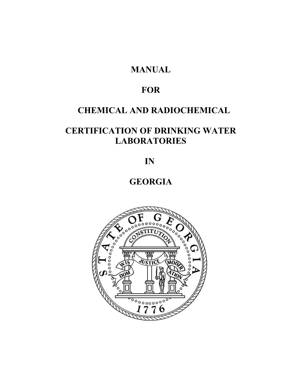 Georgia Manual For Chemical And Radiological Laboratory Certification