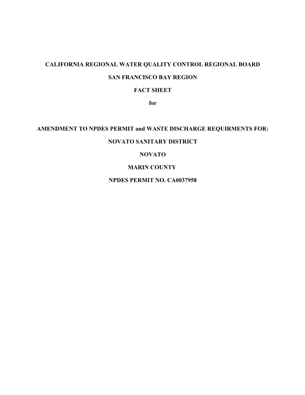 California Regional Water Quality Control Regional Board