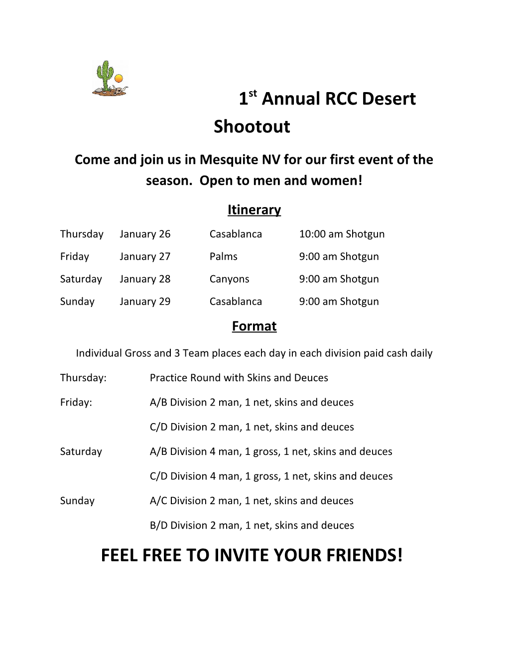 1St Annual RCC Desert Shootout