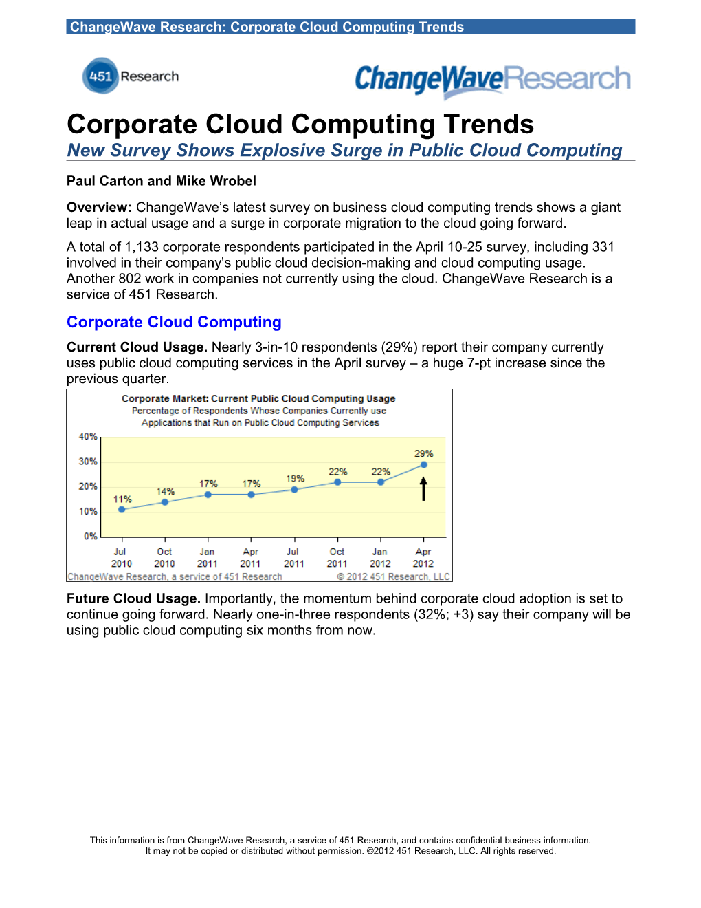 Changewave Research: Corporate Cloud Computing Trends s1