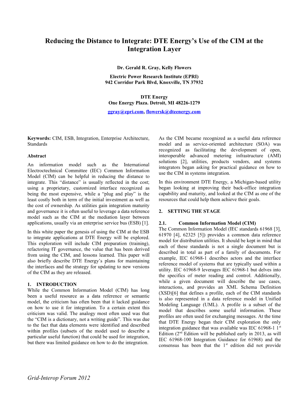 Interop Forum 2007 Paper WORD Template s1