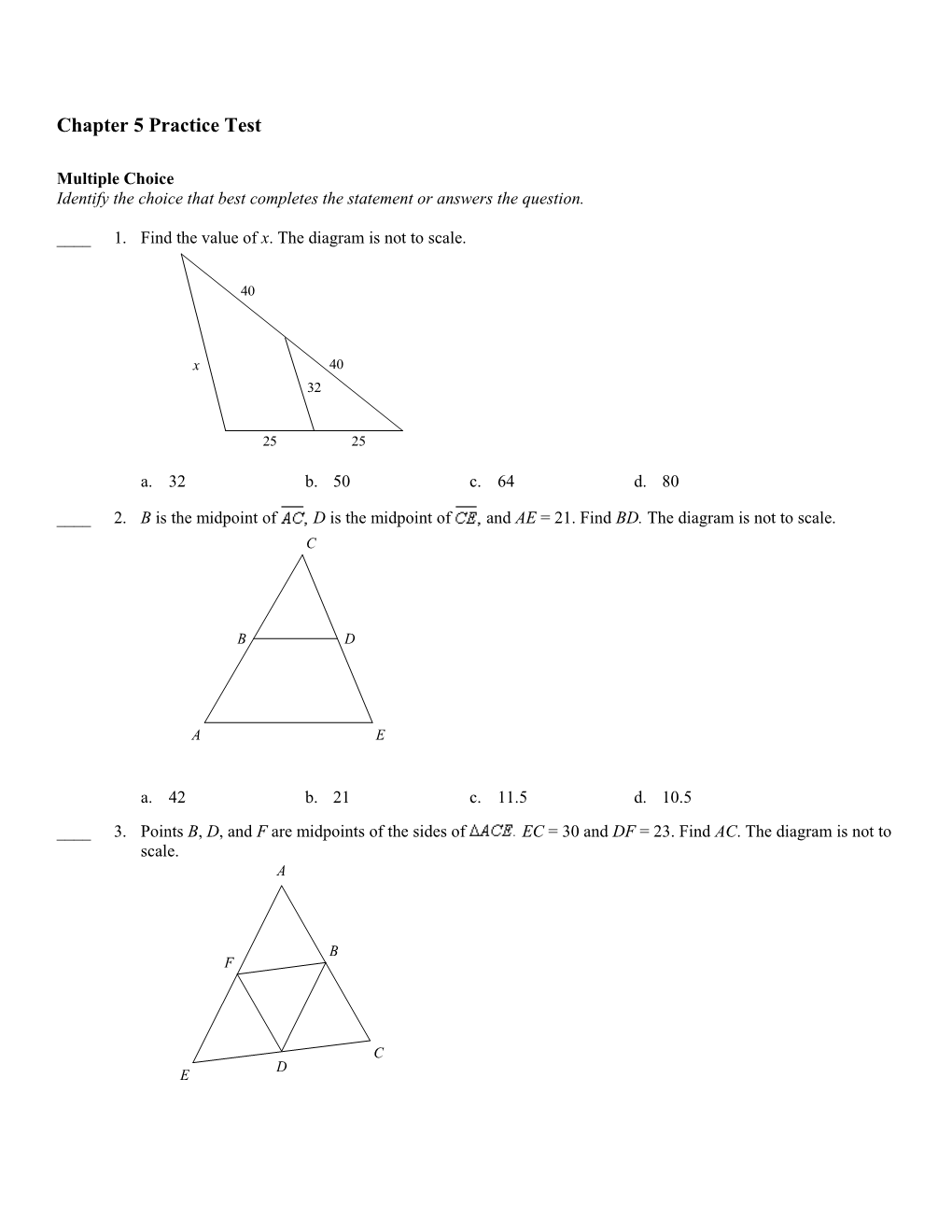 Chapter 5 Practice Test