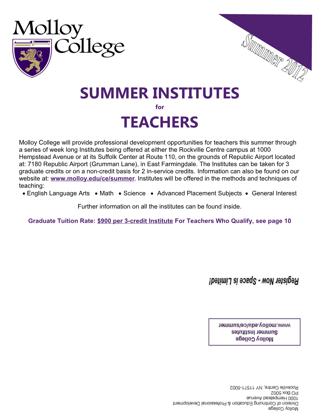 Summer Institutes