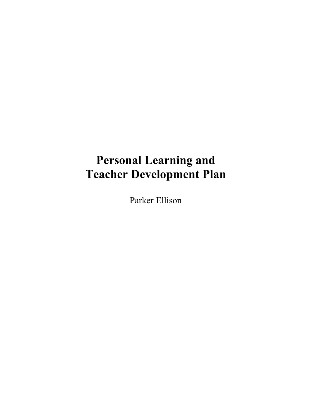 Personal Learning And