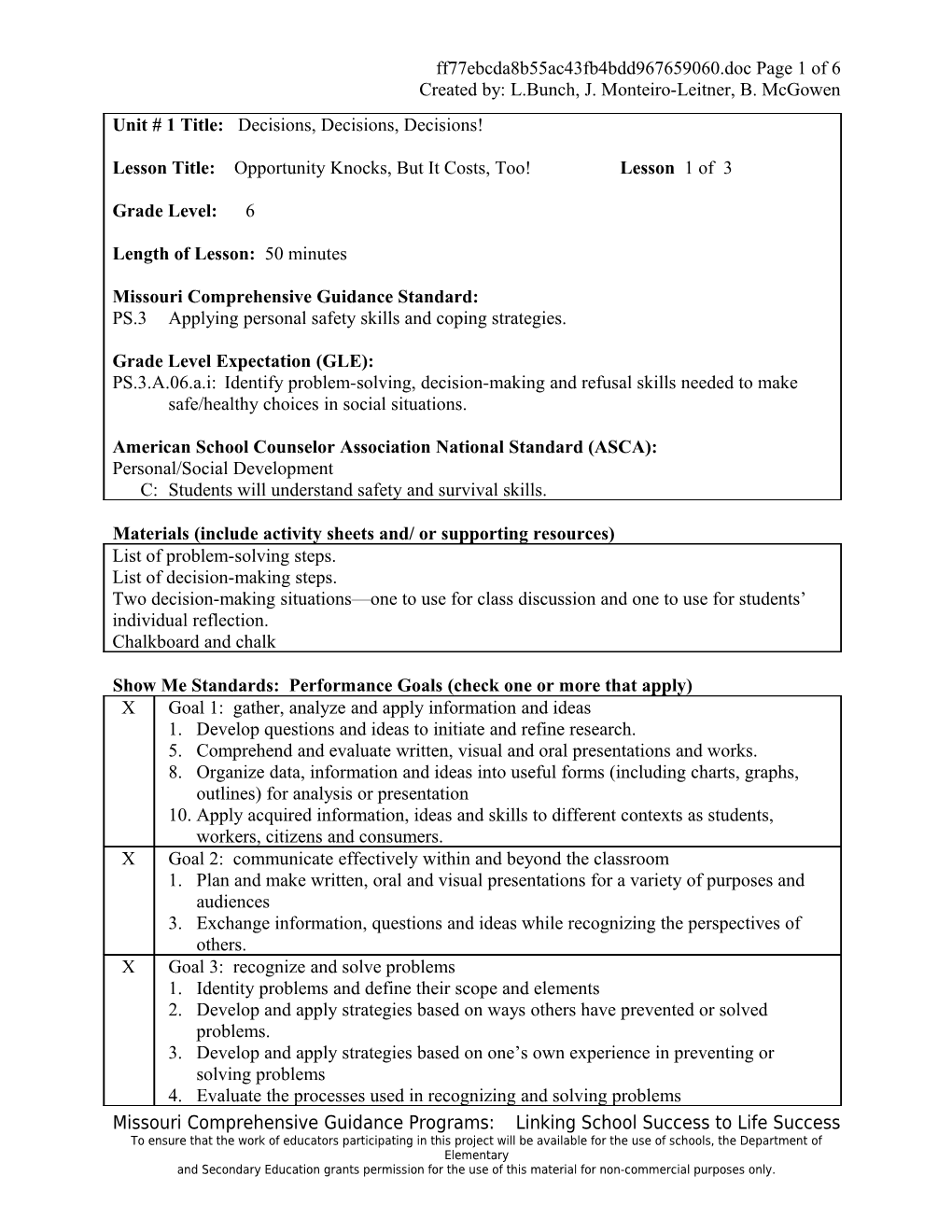 Materials (Include Activity Sheets And/ Or Supporting Resources) s18