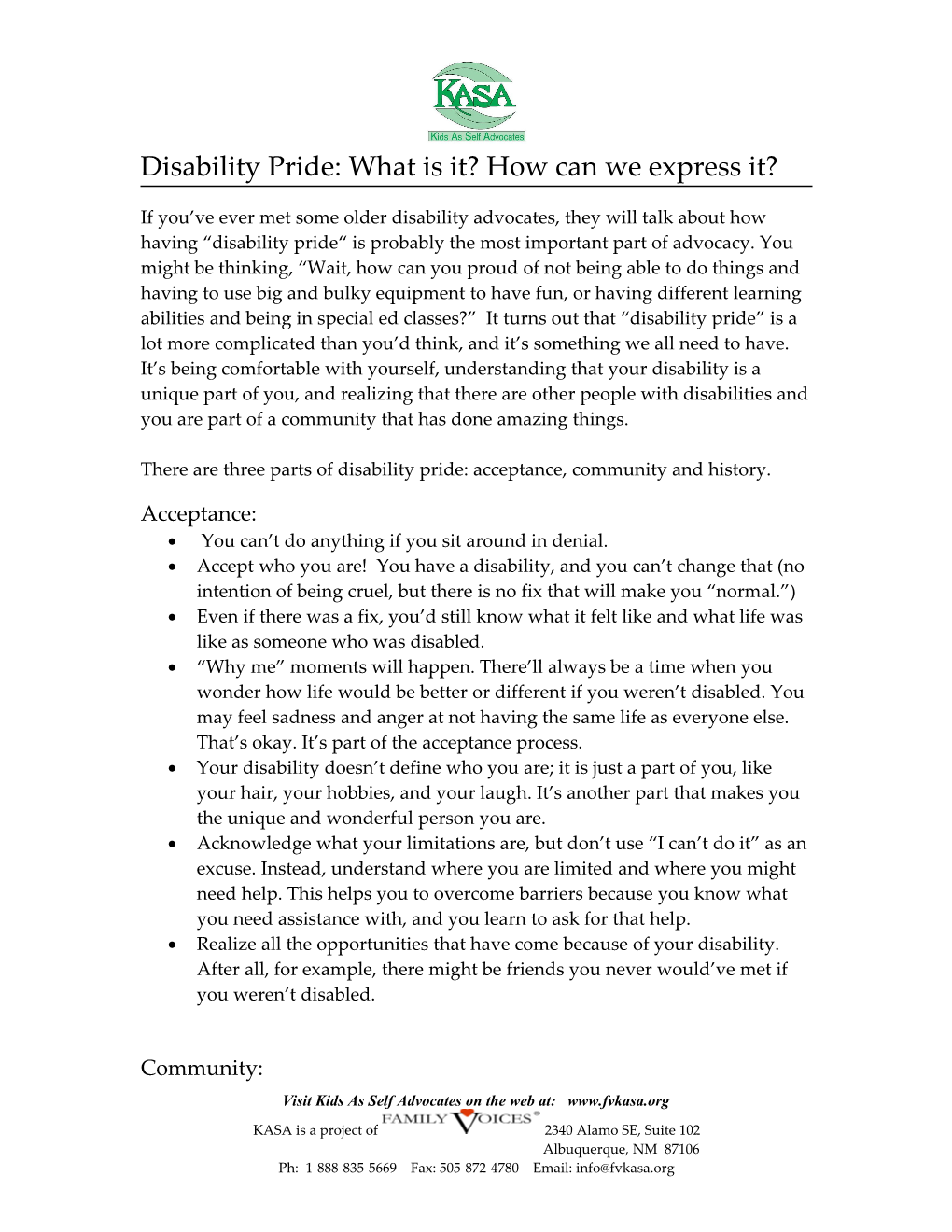 Disability Pride: What Is It? How Can We Express It?