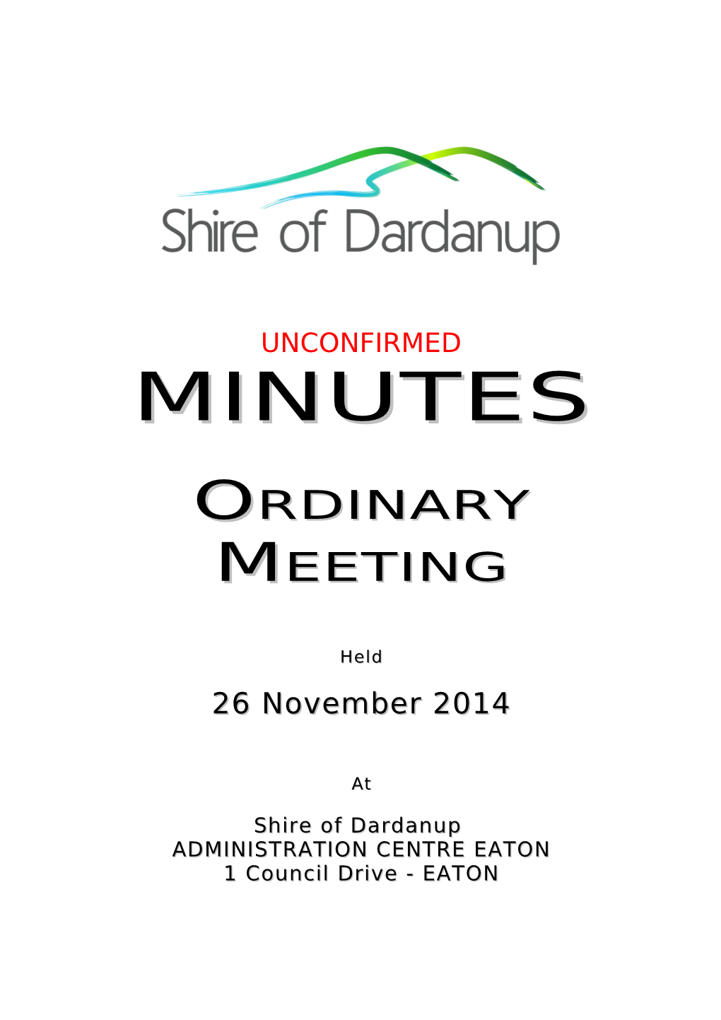 Ordinary Meeting