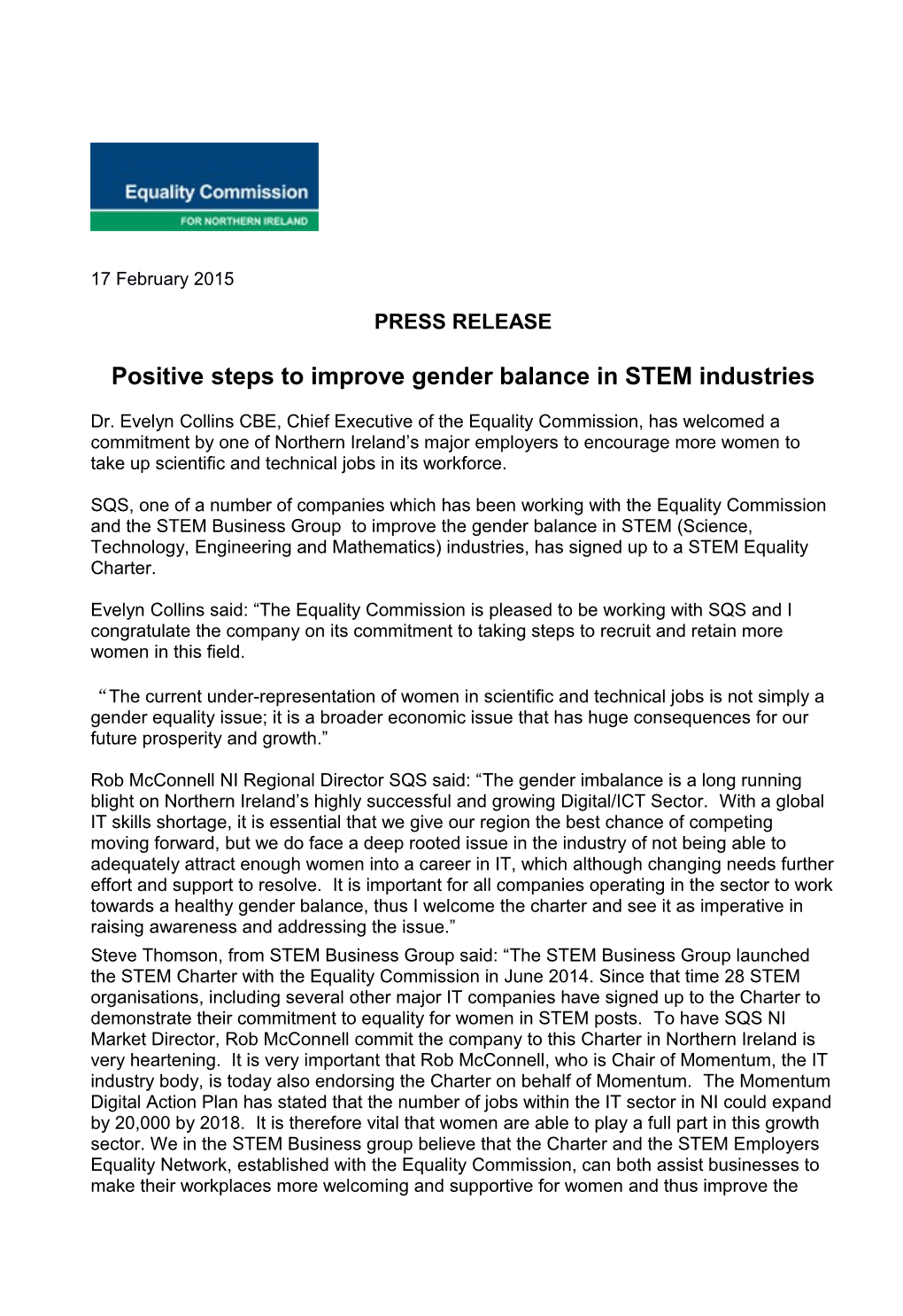 Positive Steps to Improve Gender Balance in STEM Industries